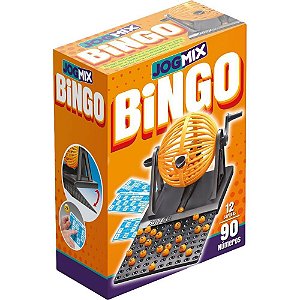 Jogo de Bingo Plástico com Globo Giratório e 90 Números