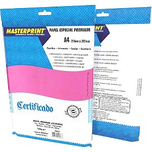 Papel A4 Diplomata Rosa OFFSET Premium 180G Pacote com 50 Folhas