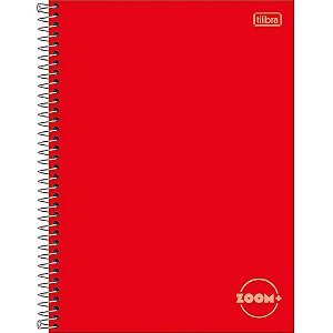 Caderno 01X1 Capa Dura Zoom+ 96 Folhas Vermelho Pacote com 4