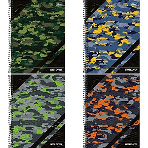 Caderno 16X1 Capa Dura STRONG 256 Folhas Pacote com 2 Unidades