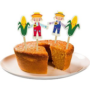 Bandeirolas Espantalho para Festa Junina Pacote com 8 Unidades