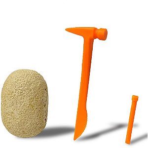 Dinossauro Dino Fóssil Surpresa com Escavação e Brilho NO Escuro