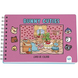 Livro de Colorir BUNNY Cuties 64 Páginas Capa Dura 150G 15X21CM