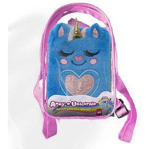 Livro Infantil Ilustrado Pelúcia com Mochila Unicórnio