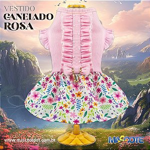Ref: 995 Vestido Canelado Rosa (9REXWL2YC)
