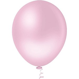 Balão 16 Polegadas Liso Rosa CANDY Pacote com 12 Unidades