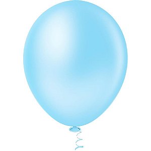 Balão 16 Polegadas Liso Azul Claro Pacote com 12 Unidades