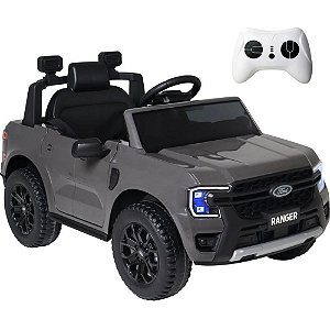 Veículo Elétrico FORD Ranger 12V Cinza com Controle Remoto