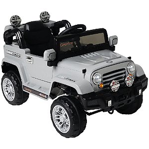 Veículo Elétrico Trilha com Controle Remoto 12V Cinza Infantil