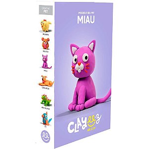 Massa para Modelar Criativa Clayeez Miau 38G com Tutorial