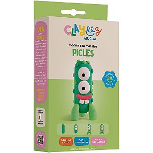 Massa para Modelar Clayeez Monstro Picles 38G com Cores Vibrantes e Tutorial