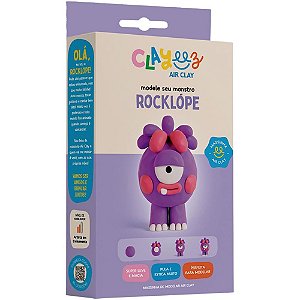 Massa para Modelar Criativa Clayeez Monstro Rocklope 38G