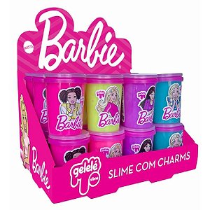 Slime Barbie Gelelé 180G com CHARMS e Aromas Sortidos Display com 24 Unidades