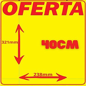 Cartaz para Marcação Oferta Amarelo 40CM Bobina com 100 Metros