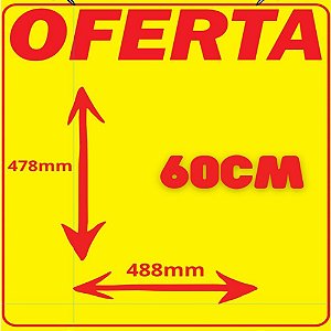 Cartaz para Marcação de Oferta Amarelo 60CM Bobina 100 Metros