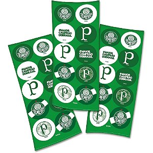 Adesivos Decorados Palmeiras 2023 Pacote com 30 Unidades