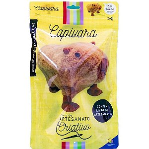 Livro Brinquedo Ilustrado Capivara KIT Artesanato Criativo