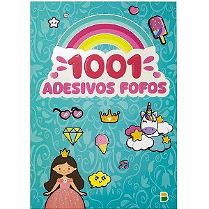 Livro com Adesivos 1001 Adesivos Fofos 14X20CM com 40 Páginas