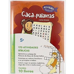 Livro de Atividades Bíblicas 20X27CM 16 Páginas Pacote com 10 Unidades
