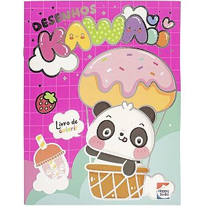 Livro Infantil Colorir Fantasia Kawaii 21X28CM com 32 Páginas