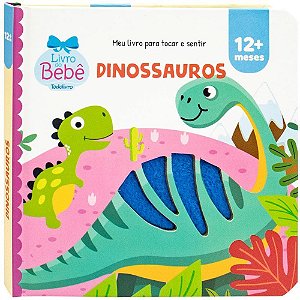 Livro Infantil Ilustrado Toque e Sinta Dino 15X15CM com 10 Páginas