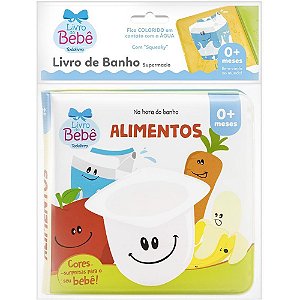 Livro para Banho Alimentos Muda de COR 14X14CM