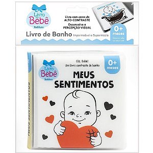 Livro para Banho Sentimentos Contraste 15X15CM com 6 Páginas