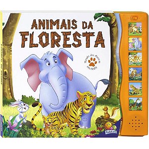 Livro Sonoro Animais da Floresta 24X20CM com 12 Páginas