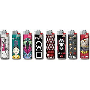 Isqueiro Descartável BIC Maxi Netflix Cartela com 12 Unidades