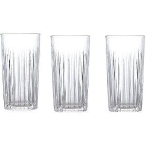Copo de Vidro LONG DRINK Nora 265ML Jogo com 3 Unidades Hauskraft