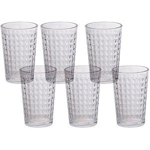 Copo de Vidro LONG DRINK Vendome 200ML Jogo com 6 Unidades Hauskraft