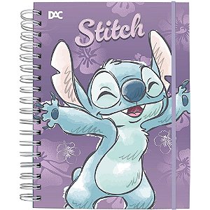Caderno 01X1 Capa Dura STITCH SMART Universitário com Elástico 80 Folhas