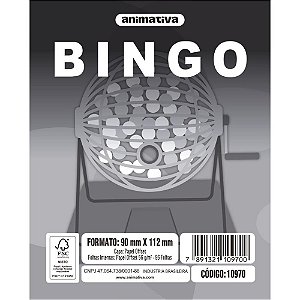Bloco para Bingo 96 Folhas 90X112MM Azul Pacote com 10 Unidades