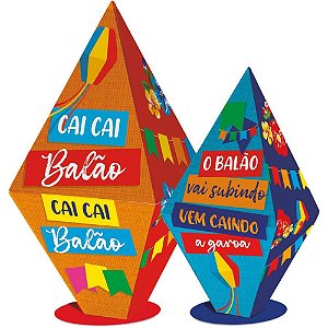 Balão de Papel 3D para Decoração 14,5X14,5X30CM Pacote com 2 Unidades