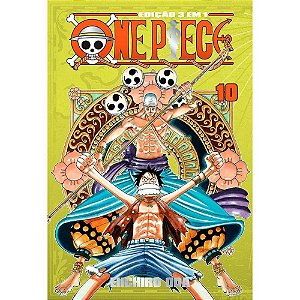 Mangá ONE Piece 3 em 1 Nº 10 Capa Brochura