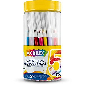 Caneta Hidrográfica 50 Cores Caixa com 1 Unidade