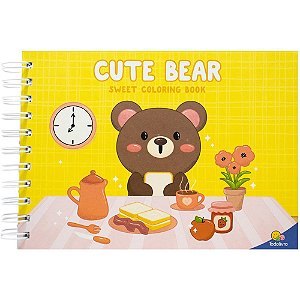 Livro de Colorir Bobbie Cute Bear Capa Dura com 50 Páginas