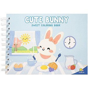 Livro de Colorir Bobbie Cute BUNNY Capa Dura com 50 Páginas