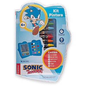 Maleta para Pintura Sonic com 24 Peças