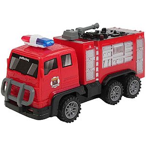 Carrinho Controle Remoto Bombeiros 2 em 1 com 2 Funções À Pilha Sortido