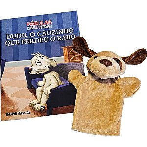 Livro Brinquedo Ilustrado com Fantoche Dudu o Cãozinho 16 Páginas