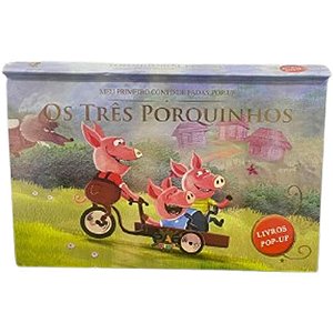 Livro Infantil Ilustrado POP-UP os TRÊS Porquinhos 10 Páginas 19,5X12,5 CM
