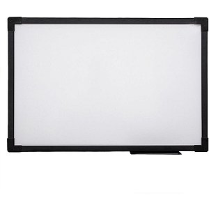 Quadro Branco 120X80CM UV SOFT Moldura Madeira Preta MDF