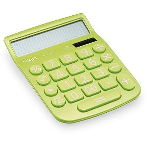 Calculadora de Mesa 12 Dígitos MV4136 Verde com Visor EXTRA Grande
