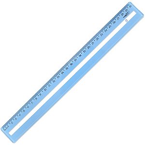 Régua de Poliestireno Guia de Leitura Azul 30CM (pacote com 10)