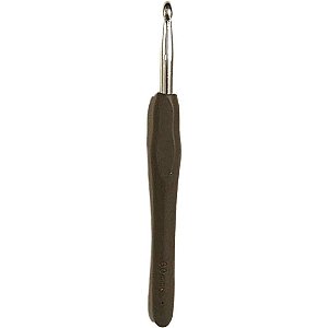 Agulha para Crochê 6,0MM Cabo de Silicone Marrom (blister Unitário)