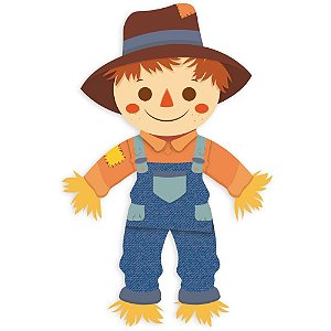 Espantalho Articulado de Papel 92CM para Decoração de Festa Junina