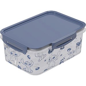 Pote Plástico Retangular STITCH com Trava Mais 2,6 Litros