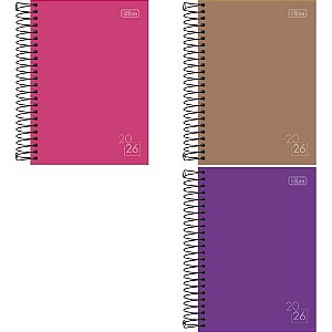 Agenda 2026 Spice Cores Capa Dura Espiralada 160 Folhas 129X187MM (pacote com 4)