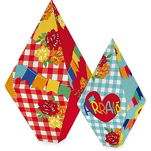 Balão de Papel Composé Arraia Festa Junina (pacote com 4 Unidades)
